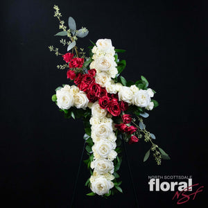 Custom Standing Cross for Funerals | Florist in Scottsdale