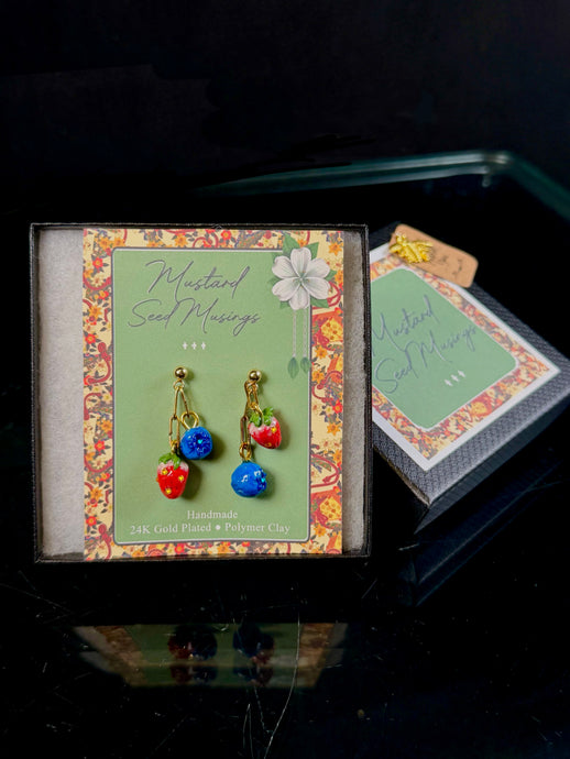 Local Handmade Gold-Plated Earrings - 2 Charms