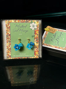 Local Handmade Gold-Plated Earrings - 2 Charms