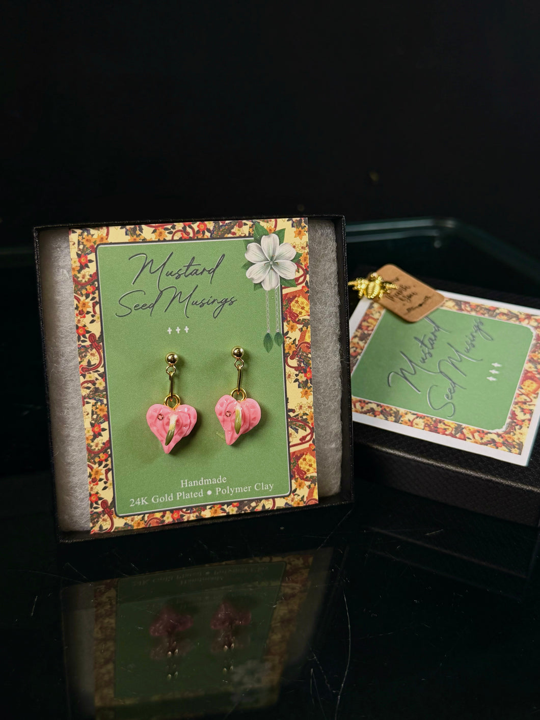 Local Handmade Gold-Plated Earrings - 1 Charm