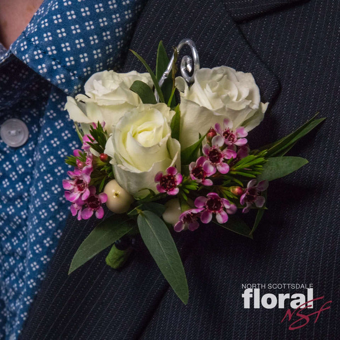 Spray Rose Boutonniere